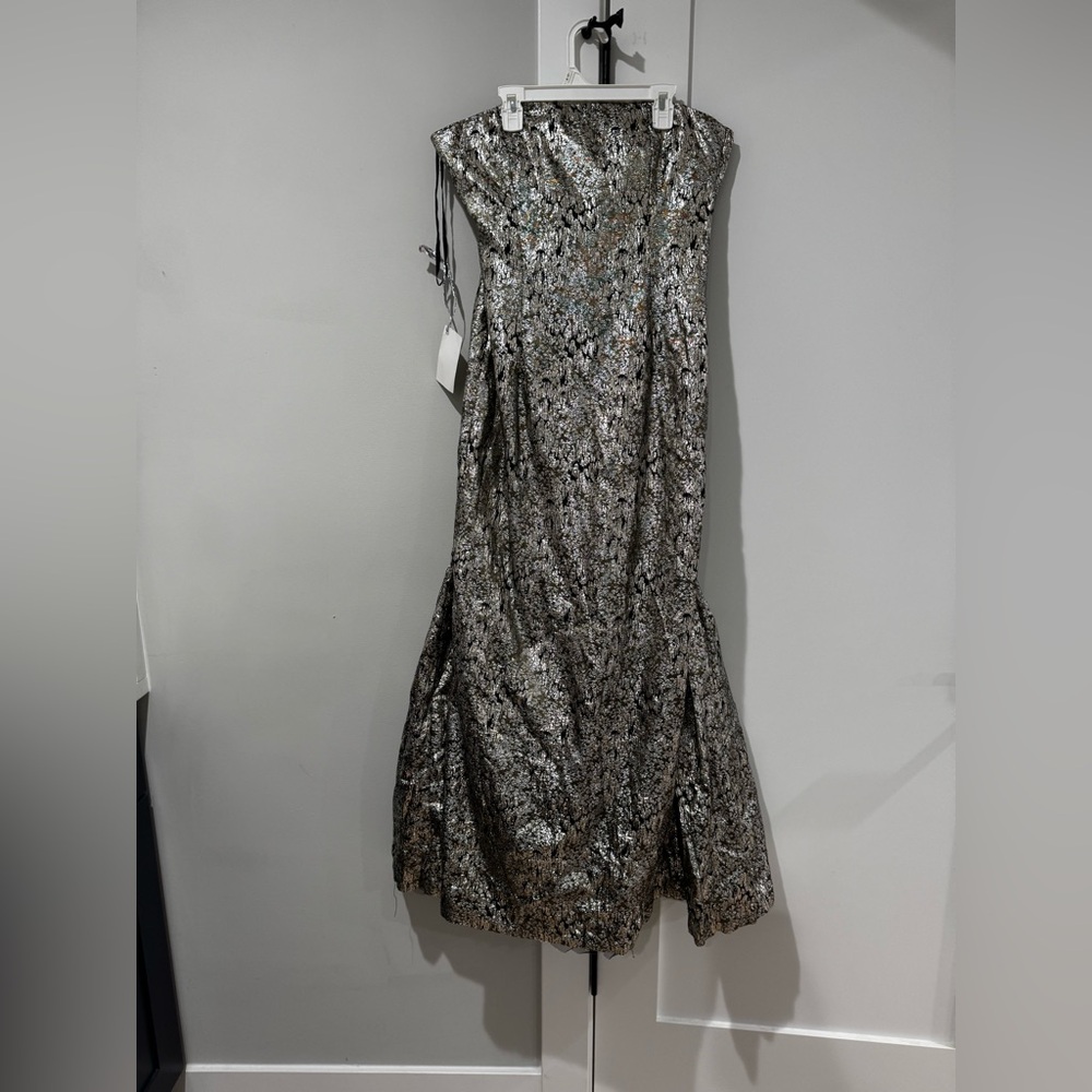 Vintage Victor Costa Elegant Metallic Evening Gown